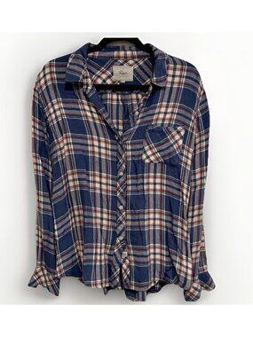 Rails Medium Shirt Relaxed Fit Lightweight Flannel Button Down Grunge Casual Top